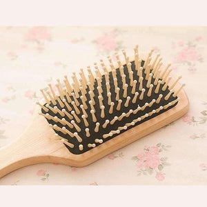 Planet Gates Hair Comb Brush Natural Bristle Anti-static Curly Wood Handle Hair Care Styling Comb Radial Brush Hairdressing Tool