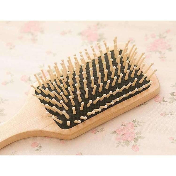 Planet Gates Hair Comb Brush Natural Bristle Anti-static Curly Wood Handle Hair Care Styling Comb Radial Brush Hairdressing Tool