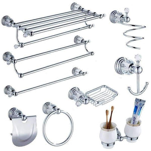 Planet Gates Hair dryer Holder Bathroom Accessories Sets Silver Polished Chrome Bathroom Products Solid Brass Bathroom Hardware Sets jk6