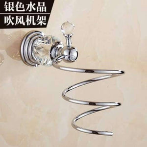 Planet Gates Hair dryer Holder Bathroom Accessories Sets Silver Polished Chrome Bathroom Products Solid Brass Bathroom Hardware Sets jk6
