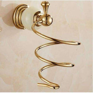 Planet Gates hair dryer holder / China Brass & Jade Bathroom Accessory Set,Paper Holder,Towel Bar,Soap basket,towel rack,towel ring Toilet brush bathroom hardware set