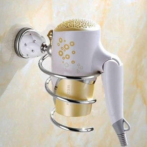 Planet Gates Hair Dryer Shelf Brass&Silver Polished Bathroom Accessories Sets Diamond&crystal Bathroom Hardware Set Wall Mounted Bathroom Products