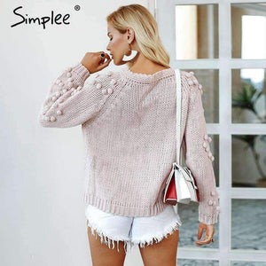Planet Gates Hairball knitted cardigan Casual o neck long sleeve pink cardigan jumper 2018 Autumn winter women sweater