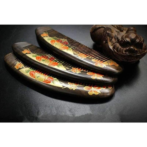 Planet Gates Hairbrush Hair Care Hight Quality Real Chacate Preto And Horn Comb  Health Styling Tools Brushes Best Gift