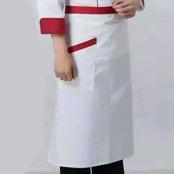 Planet Gates half 10 / One Size Chef Uniforms Women Dress Restaurant Kitchen Wear Men Clothes Waterproof Oil-proof with Pocket Cafe Waitress Cook Chef Aprons