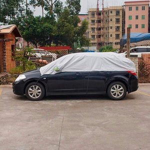 Planet Gates Half Car Cover Sun UV Snow Dust Rain Resistant Durable Covers 3.2Mx1.75M Automobile Accessories For Car Care