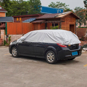 Planet Gates Half Car Cover Sun UV Snow Dust Rain Resistant Durable Covers 3.2Mx1.75M Automobile Accessories For Car Care