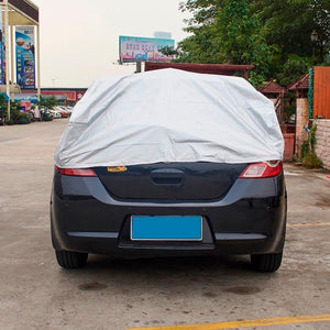 Planet Gates Half Car Cover Sun UV Snow Dust Rain Resistant Durable Covers 3.2Mx1.75M Automobile Accessories For Car Care