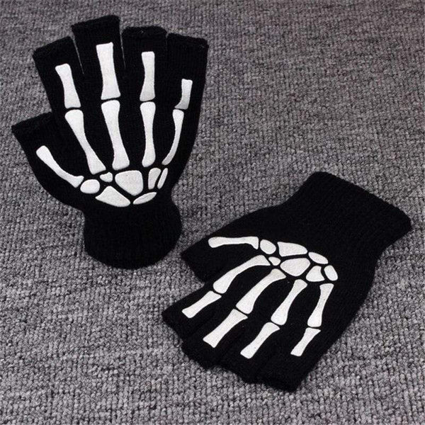 Planet Gates Half Finger Biking Gloves Men Women Anti-skip Fishing Hiking Cycling Skull Gloves Black Sports Gloves Bike Bicycle Glove
