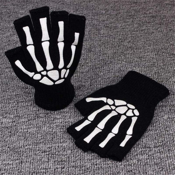 Planet Gates Half Finger Biking Gloves Men Women Anti-skip Fishing Hiking Cycling Skull Gloves Black Sports Gloves Bike Bicycle Glove