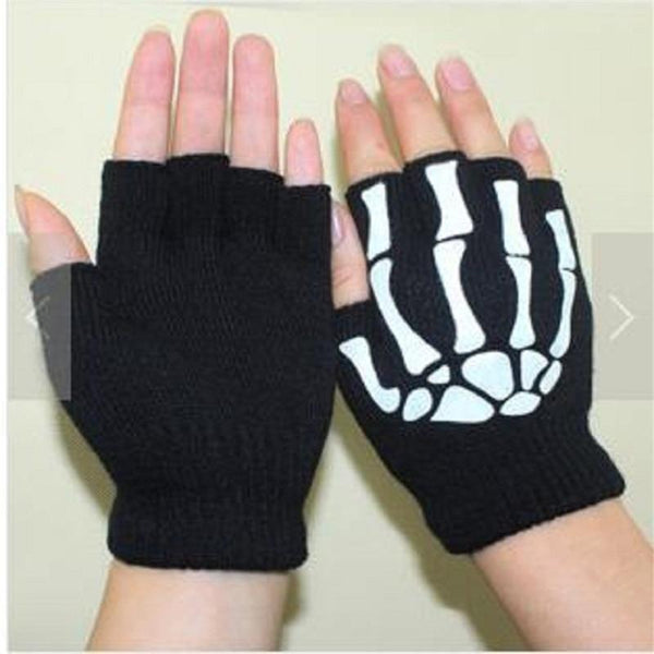 Planet Gates Half Finger Biking Gloves Men Women Anti-skip Fishing Hiking Cycling Skull Gloves Black Sports Gloves Bike Bicycle Glove
