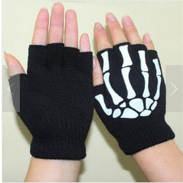 Planet Gates Half Finger Biking Gloves Men Women Anti-skip Fishing Hiking Cycling Skull Gloves Black Sports Gloves Bike Bicycle Glove