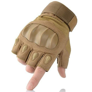 Planet Gates Half finger Brown / L / China Touchscreen PU Leather Motorcycle Hard Knuckle Full Finger Gloves Protective Gear Racing Biker Riding Motorbike Moto Motocross