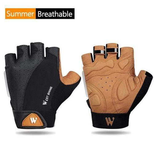 Planet Gates Half Finger Brown / L / Russian Federation Summer Cycling Gloves MTB Mountain Road Bike Half Finger Gloves Men Women Bicycle Gym Fitness Non-slip Sports Gloves