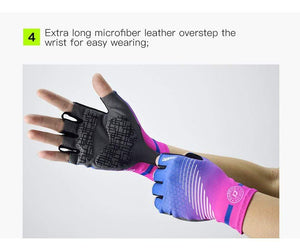 Planet Gates Half Finger Cycling Gloves Gel Pad Shockproof Cycling Gloves Breathable Bike Gloves No Velcro Biking Gloves Road MTB