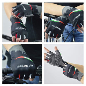 Planet Gates Half Finger Cycling Gloves Gel Pad Shockproof Cycling Gloves Breathable Bike Gloves No Velcro Biking Gloves Road MTB