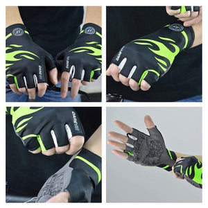 Planet Gates Half Finger Cycling Gloves Gel Pad Shockproof Cycling Gloves Breathable Bike Gloves No Velcro Biking Gloves Road MTB