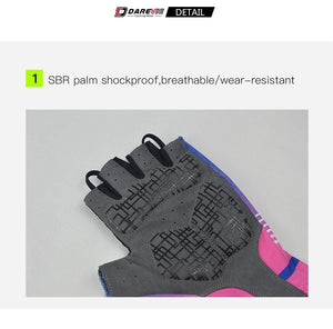 Planet Gates Half Finger Cycling Gloves Gel Pad Shockproof Cycling Gloves Breathable Bike Gloves No Velcro Biking Gloves Road MTB