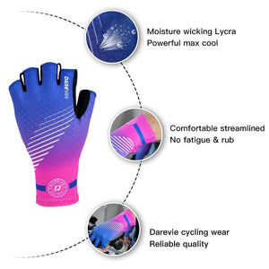 Planet Gates Half Finger Cycling Gloves Gel Pad Shockproof Cycling Gloves Breathable Bike Gloves No Velcro Biking Gloves Road MTB