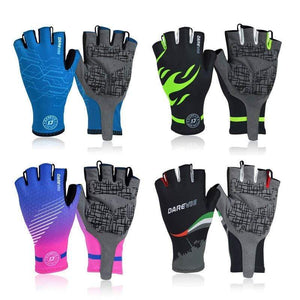 Planet Gates Half Finger Cycling Gloves Gel Pad Shockproof Cycling Gloves Breathable Bike Gloves No Velcro Biking Gloves Road MTB