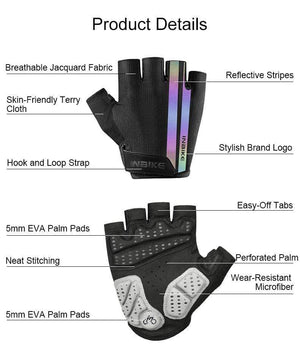 Planet Gates Half Finger Cycling Gloves Sport Fitness Racing MTB Bike Gloves Summer Men Women Riding Thickened Palm Pad Bicycle Gloves