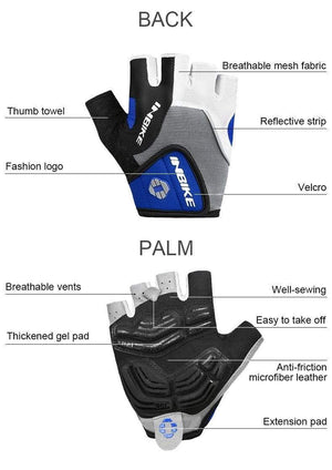 Planet Gates Half Finger Cycling Gloves Sport Fitness Racing MTB Bike Gloves Summer Men Women Riding Thickened Palm Pad Bicycle Gloves