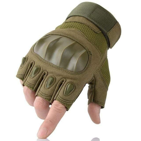 Planet Gates Half finger Green / L / China Touchscreen PU Leather Motorcycle Hard Knuckle Full Finger Gloves Protective Gear Racing Biker Riding Motorbike Moto Motocross