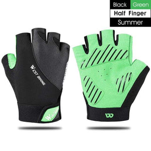 Planet Gates Half Finger Green / XL / SPAIN Summer Cycling Gloves MTB Mountain Road Bike Half Finger Gloves Men Women Bicycle Gym Fitness Non-slip Sports Gloves