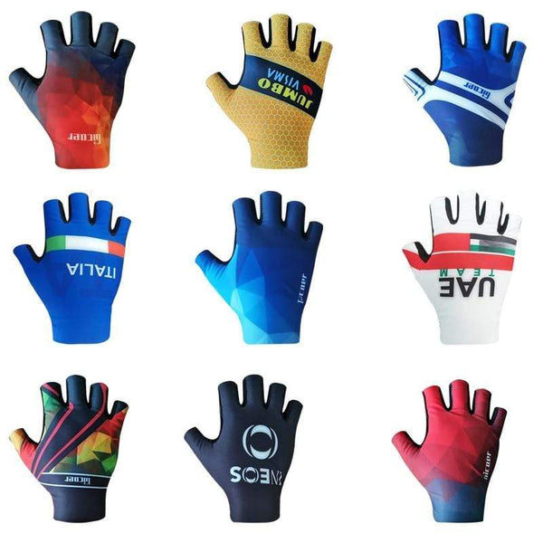 Planet Gates Half Finger ITALIA Cycling Gloves Mens Women Summer Sports Shockproof Bike Gloves Anti Slip MTB Bicycle Glove Guantes Ciclismo