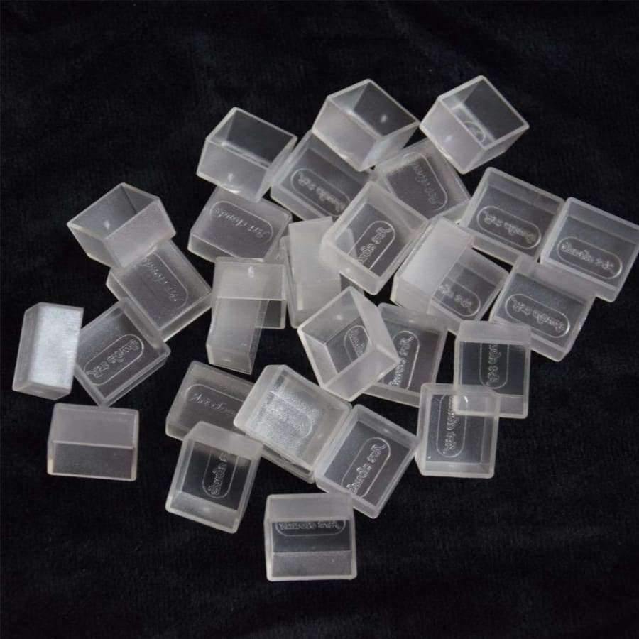 Planet Gates Half Pans for Watercolor Pigment Plastic Empty Pans or Art Painting Palette Supplies Transparent Pan and White Pan