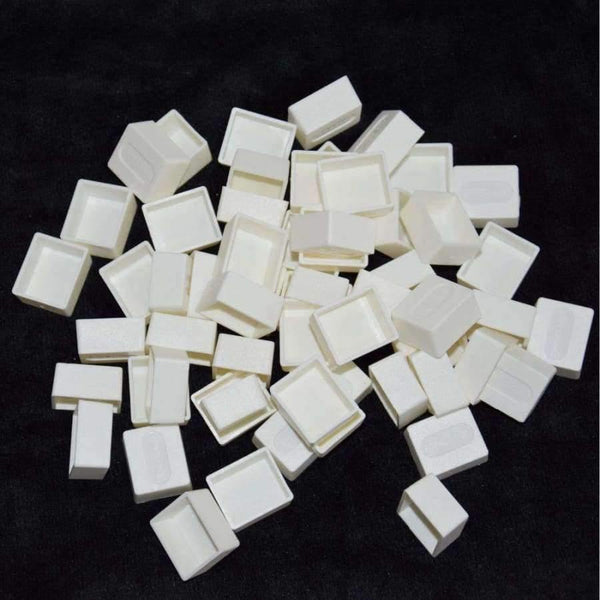 Planet Gates Half Pans for Watercolor Pigment Plastic Empty Pans or Art Painting Palette Supplies Transparent Pan and White Pan