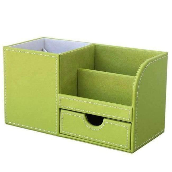Planet Gates Half PU Green / China Box Full Half PU Leather Case Desk Stationery Organizer Storage Box Desk Accessories School & Office Supplies