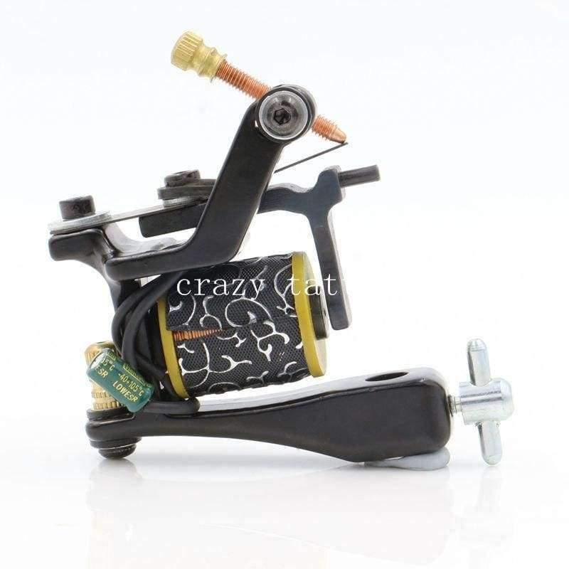 Planet Gates Hand-assembled Cast Iron Tattoo Machine For Liner and Shader Coil Tattoo Machine 10 Wrap Coils Tatoo Gun Free Shipping