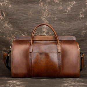 Planet Gates Hand Luggage Unisex Travel Bag Carry Packing Men Vintage Bag  Men Duffel Genuine Cow Leather Handbag LY48