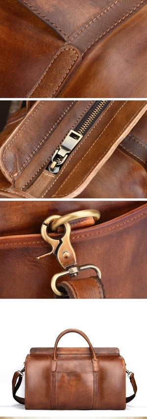 Planet Gates Hand Luggage Unisex Travel Bag Carry Packing Men Vintage Bag  Men Duffel Genuine Cow Leather Handbag LY48