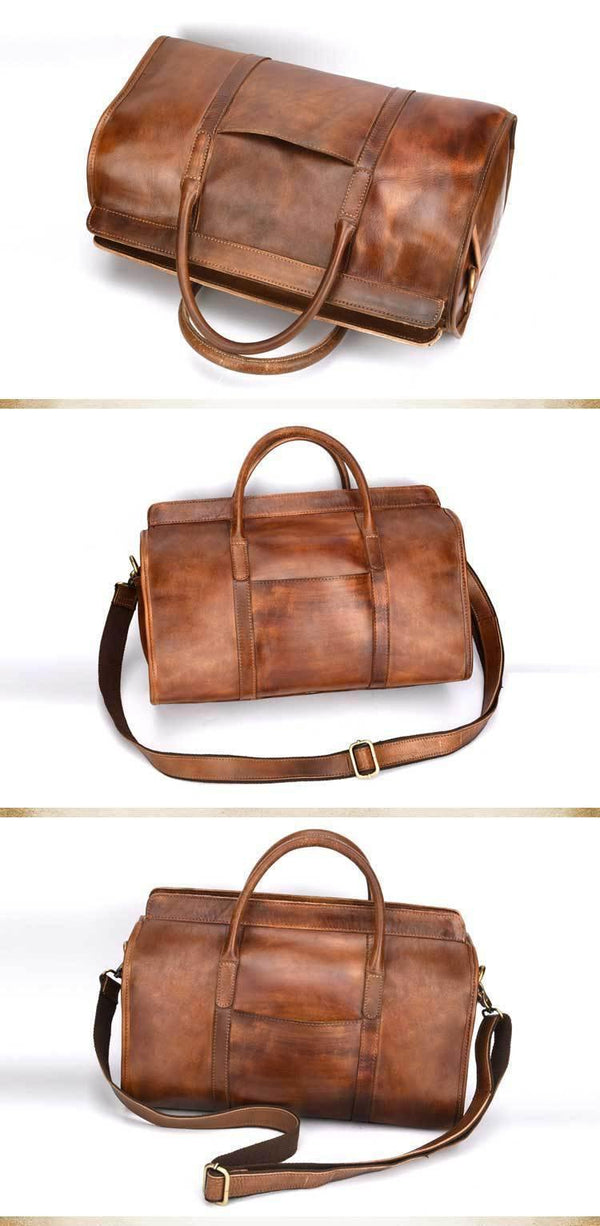 Planet Gates Hand Luggage Unisex Travel Bag Carry Packing Men Vintage Bag  Men Duffel Genuine Cow Leather Handbag LY48