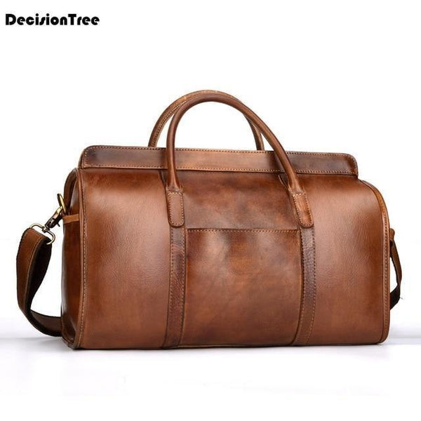 Planet Gates Hand Luggage Unisex Travel Bag Carry Packing Men Vintage Bag  Men Duffel Genuine Cow Leather Handbag LY48