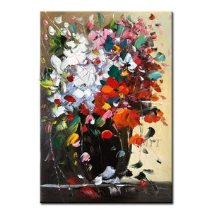 Planet Gates Hand-painted Floral Purple Abstract Oil Painting Modern Wall Art Living Room No Frame Picture Home Decoration Painting