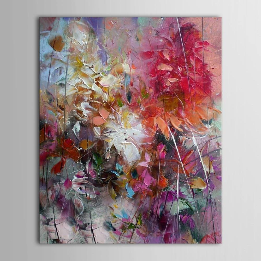 Planet Gates Hand-painted Floral Purple Abstract Oil Painting Modern Wall Art Living Room No Frame Picture Home Decoration Painting