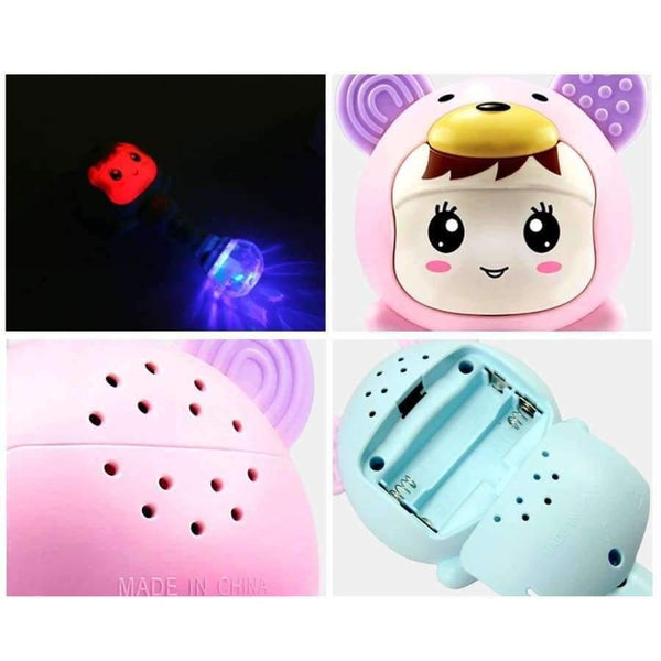 Planet Gates Hand Rattles Music Rhythm Lighting Plastic Sand Hammer Newborn 0-12 Months Teether Educational Baby Toy BEI JESS