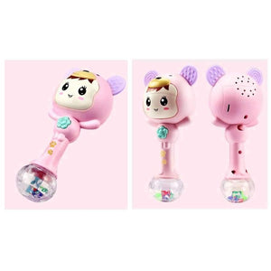 Planet Gates Hand Rattles Music Rhythm Lighting Plastic Sand Hammer Newborn 0-12 Months Teether Educational Baby Toy BEI JESS