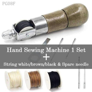 Planet Gates Hand sewing machines Leather Tool Set Carving Punching Hole Cutting Knife Manual Suture Needle Gas Eyes Burnish Peeling Edge Process for Leather Belt