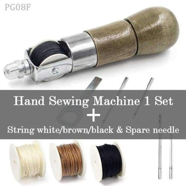 Planet Gates Hand sewing machines Leather Tool Set Carving Punching Hole Cutting Knife Manual Suture Needle Gas Eyes Burnish Peeling Edge Process for Leather Belt