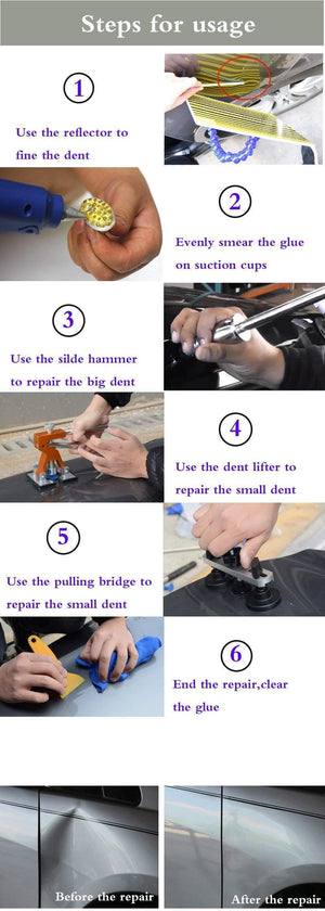 Planet Gates Hand Tools DIY Paintless Dent Repair Tool Auto Dent Puller Car Body Dent Damage Repair Hand Tool Pulling bridge hammer