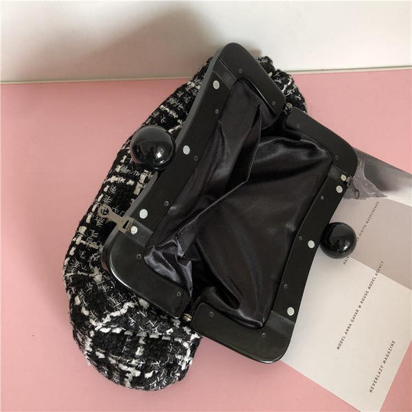 Planet Gates Handbag Shoulder Bag Clip evening day clutches Acrylic Clip Crossbody Bag Zipper & Hasp Tote Bag Chain Party Wedding