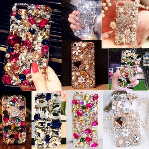 Planet Gates HandbagFox / For S6 edge plus Crystal Diamonds Rhinestone 3D Stones Phone Case Cover for iphone 7/7Plus/6/6S for Samsung Galaxy S5 6 7 EDGE