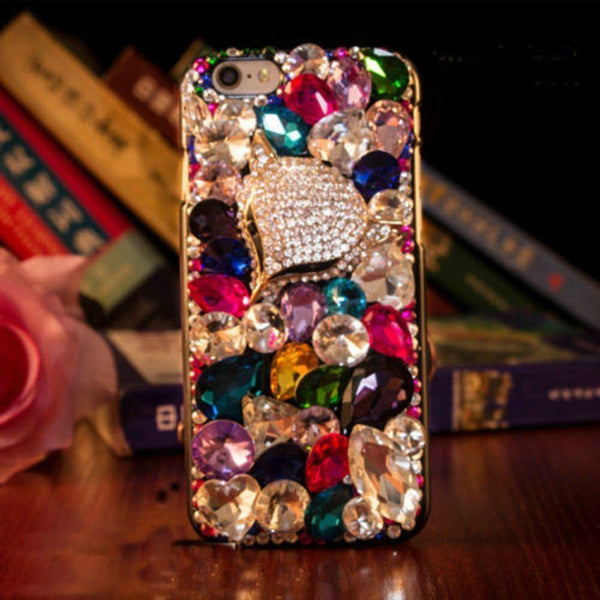 Planet Gates HandbagFox / For S6 edge plus Crystal Diamonds Rhinestone 3D Stones Phone Case Cover for iphone 7/7Plus/6/6S for Samsung Galaxy S5 6 7 EDGE