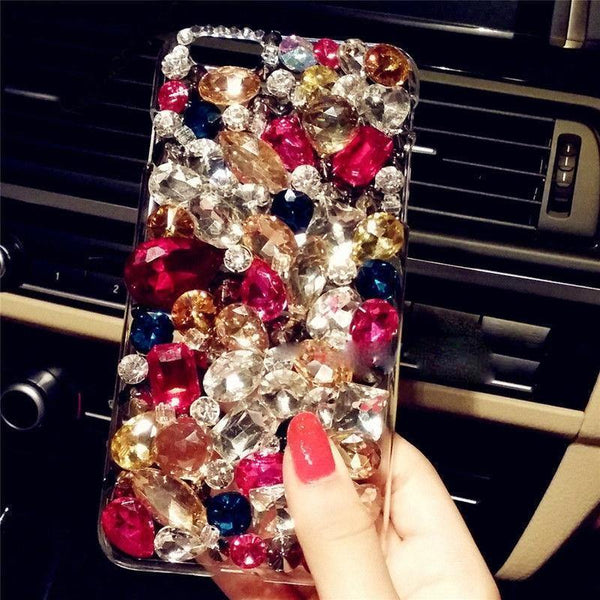 Planet Gates HandbagFox / For S6 edge plus Crystal Diamonds Rhinestone 3D Stones Phone Case Cover for iphone 7/7Plus/6/6S for Samsung Galaxy S5 6 7 EDGE