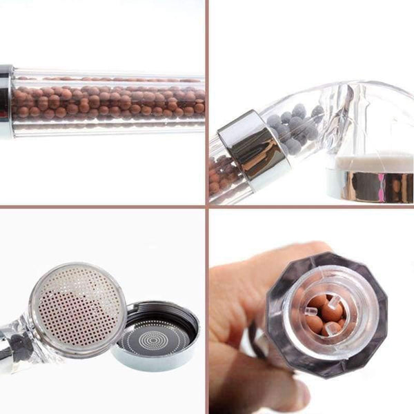 Planet Gates Handheld Household Shower Head Water Saving Nozzle Sprinkler Shower Filter Anion High Pressure Shower Head Bathroom Products