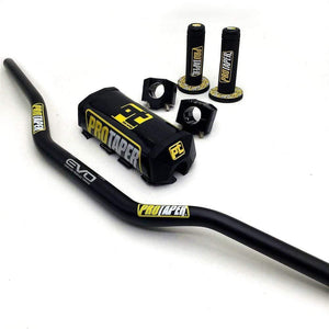 Planet Gates Handlebar For PRO Taper Pack Bar 1-1/8" Handle bar Pads Grips Pit Pro Racing Dirt Pit Bike Motorcycle CNC 28.5mm Adapter